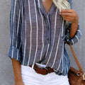 Striped Casual Blouse For Women