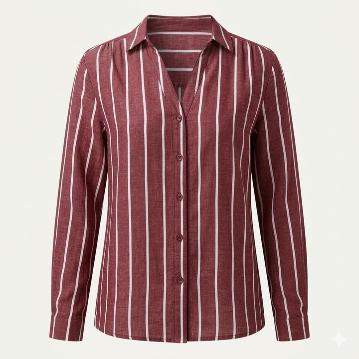 Striped Casual Blouse For Women