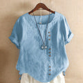 Effortless Button Detail Summer Blouse