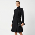 Elegant Belted Midi Dress For Women
