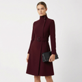 Elegant Belted Midi Dress For Women