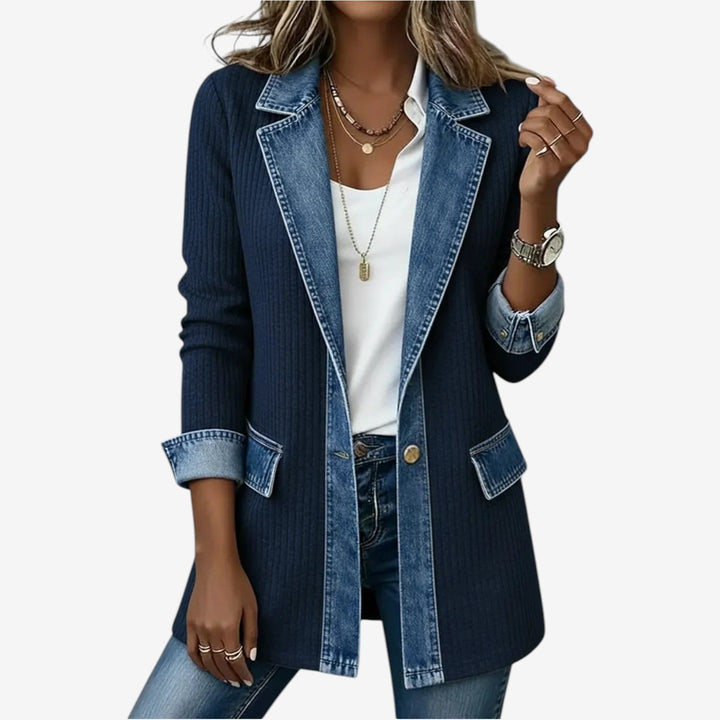 Elegant Layered Collar Button Jacket