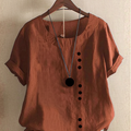 Effortless Button Detail Summer Blouse
