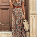 Airy Boho Maxi Dress With Matching Belt