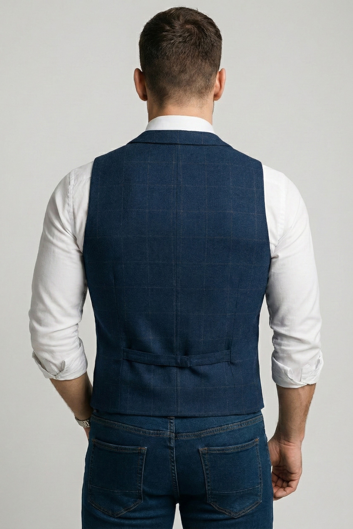 Men's Tweed V-Neck Waistcoat
