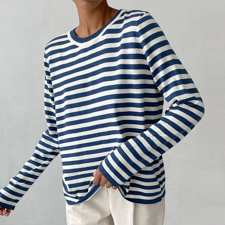Women's Striped Long Sleeve Sweater