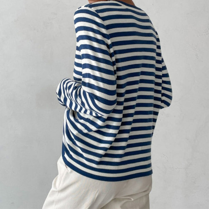 Women's Striped Long Sleeve Sweater