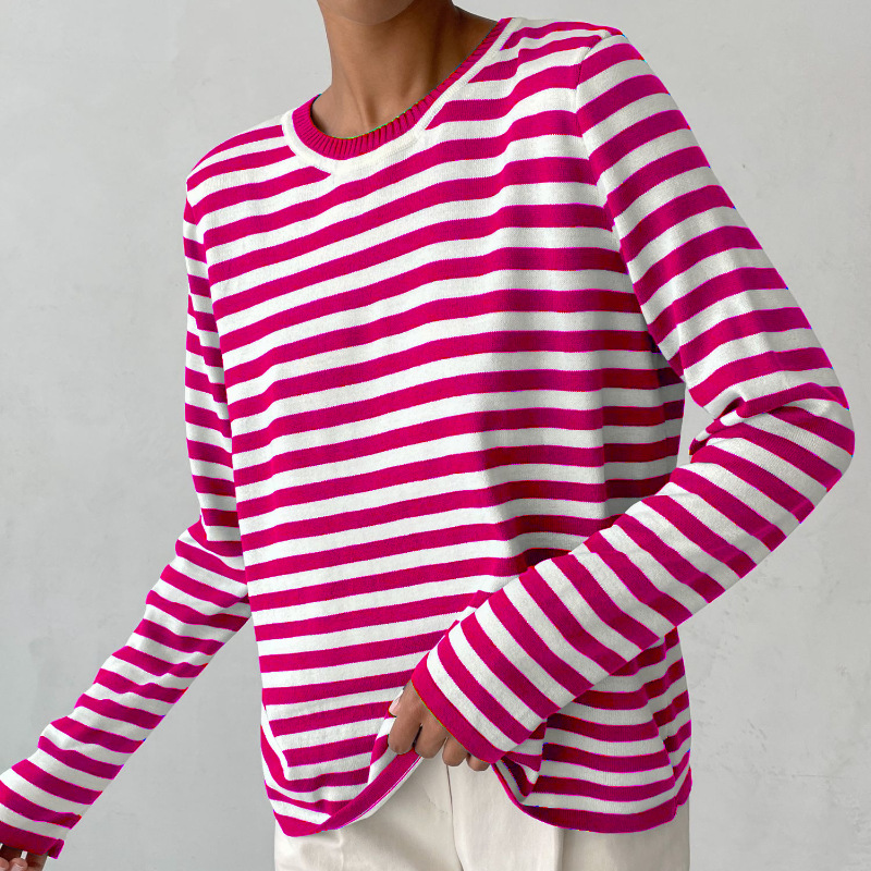 Women's Striped Long Sleeve Sweater