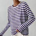 Women's Striped Long Sleeve Sweater
