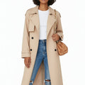 Ladies' Long Double-Breasted Trench Coat
