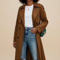 Ladies' Long Double-Breasted Trench Coat