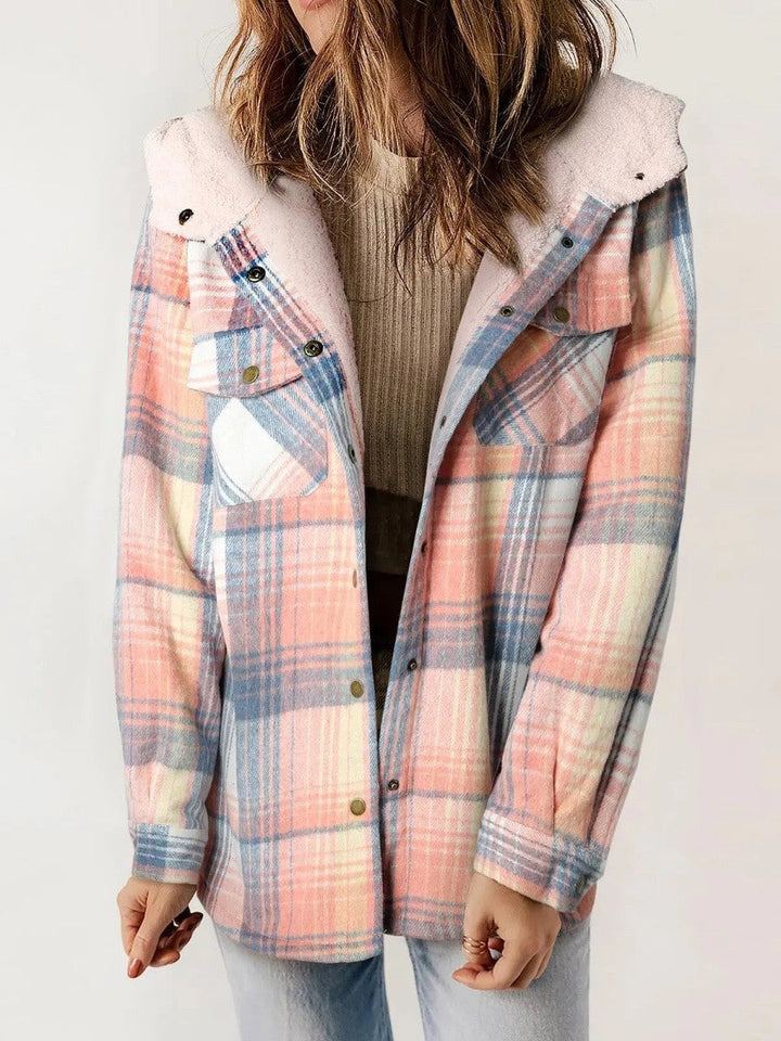 Women's Hooded Plaid Jacket