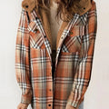 Women's Hooded Plaid Jacket