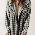 Women's Hooded Plaid Jacket