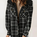 Women's Hooded Plaid Jacket