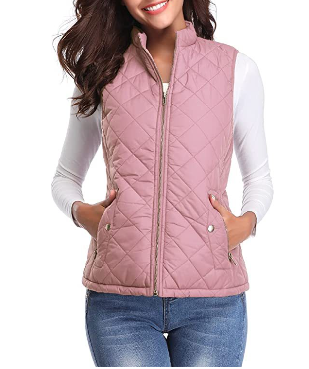 Women's Quilted Zip Front Vest