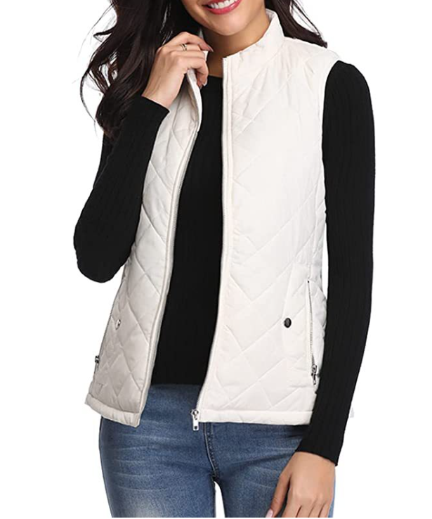 Women's Quilted Zip Front Vest