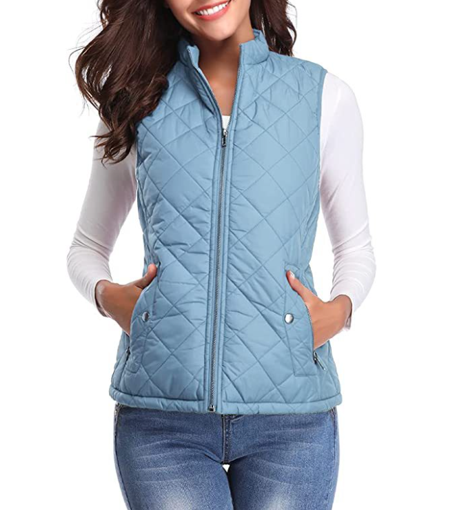 Women's Quilted Zip Front Vest