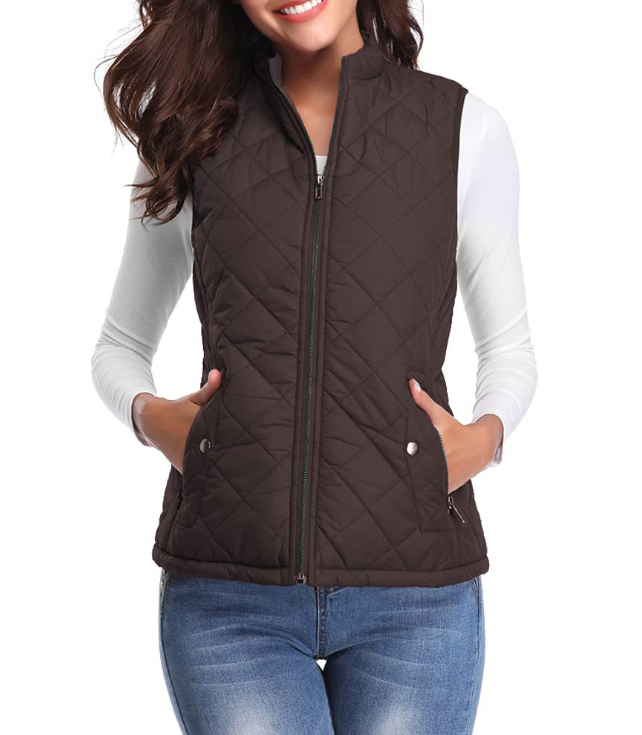 Women's Quilted Zip Front Vest
