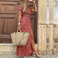 Airy Boho Maxi Dress With Matching Belt