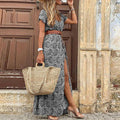 Airy Boho Maxi Dress With Matching Belt