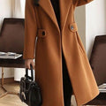 Premium Belted Long Wool Coat For Women