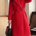 Premium Belted Long Wool Coat For Women