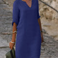 Elegant Dress with V-Neck