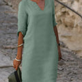 Elegant Dress with V-Neck