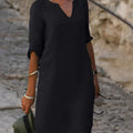 Elegant Dress with V-Neck