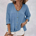 Relaxed Button-Up Blouse