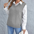 Women's V-Neck Sleeveless Sweater Vest