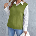 Women's V-Neck Sleeveless Sweater Vest