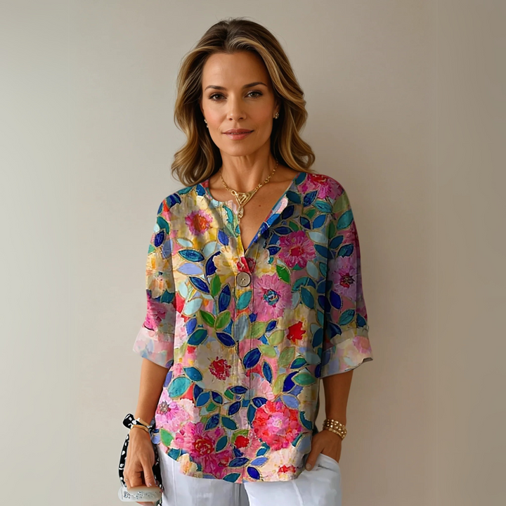 Chic Floral Print Blouse