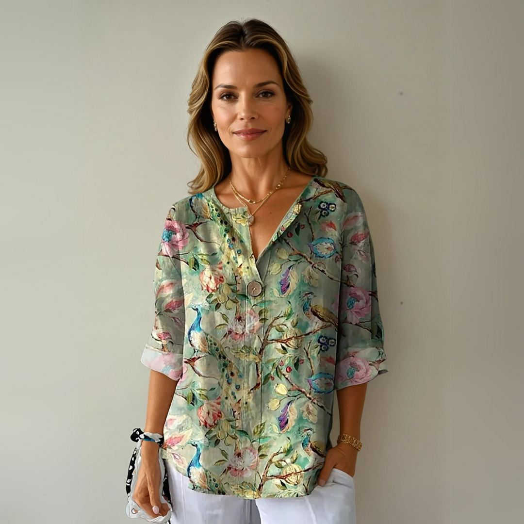 Chic Floral Print Blouse