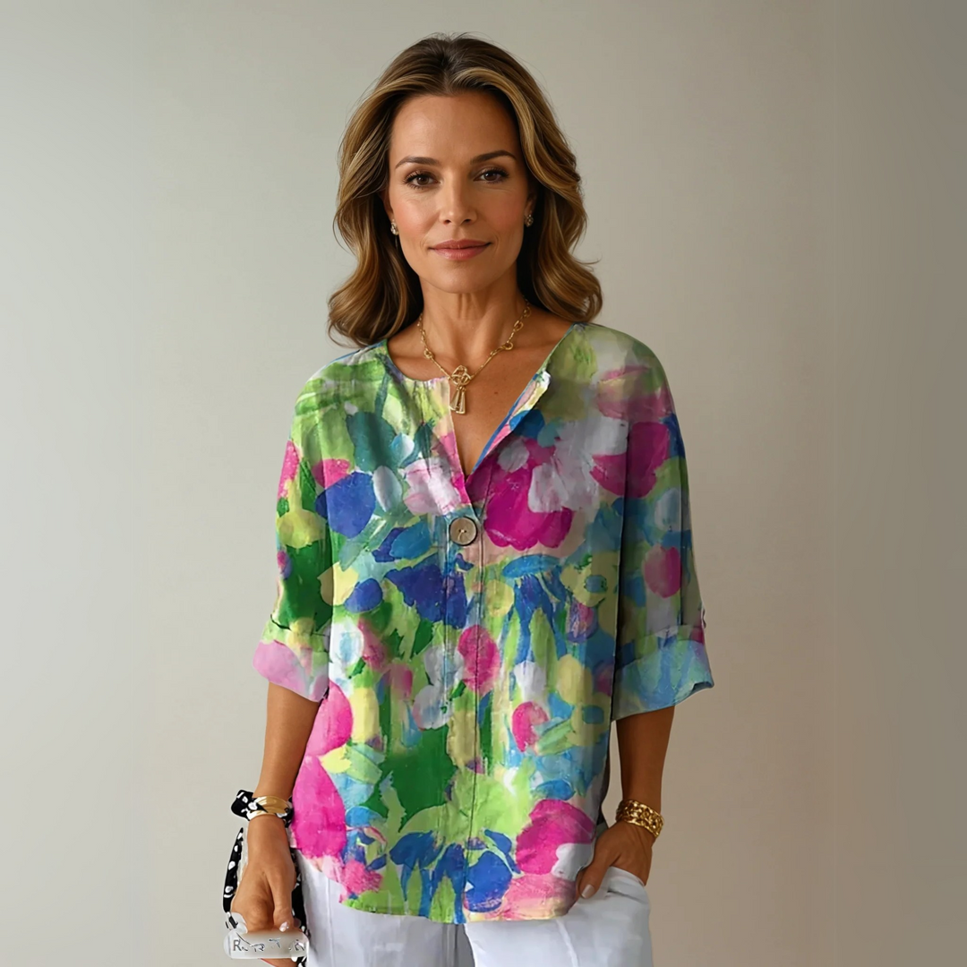 Chic Floral Print Blouse