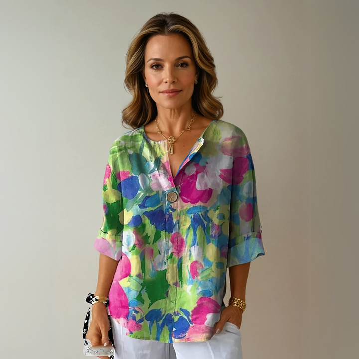 Chic Floral Print Blouse