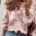 Women's Blouse Ruffle V Neck | Casual