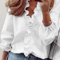 Women's Blouse Ruffle V Neck | Casual