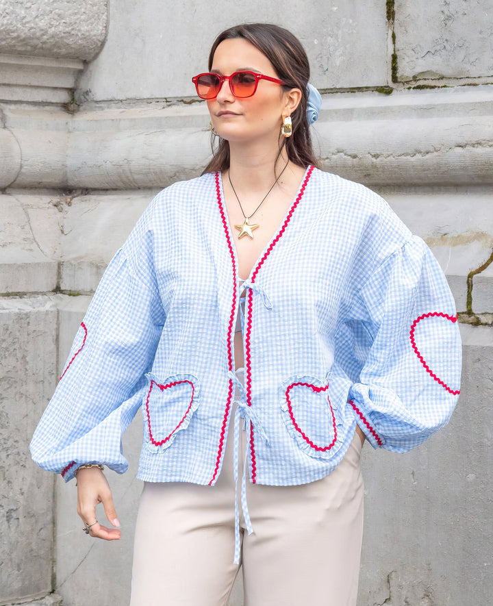 Women's Blouse Tie Front Detail  | Long Sleeve