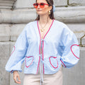 Women's Blouse Tie Front Detail  | Long Sleeve